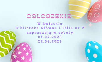 Zapraszamy w soboty w kwietniu