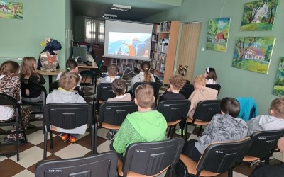 Uczniowie klasy I b na zajęciach z DKE